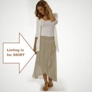 NEW Apt. 9 MAXI SKIRT BoHo Gauze High Low 16/18